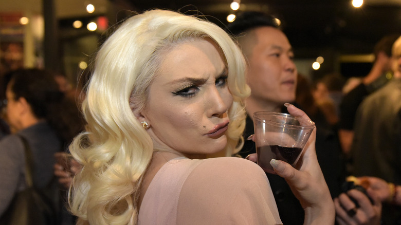 Courtney Stodden drinking wine