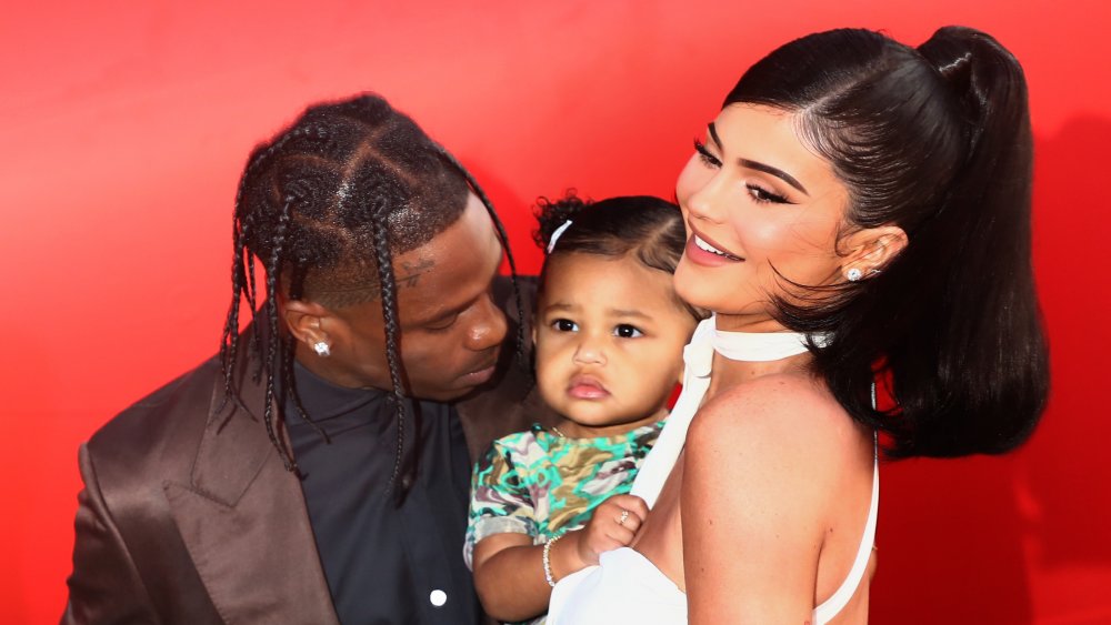 Travis Scott and Kylie Jenner with Stormi