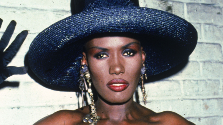 Grace Jones posing 