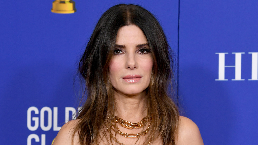 Sandra Bullock looking at camera