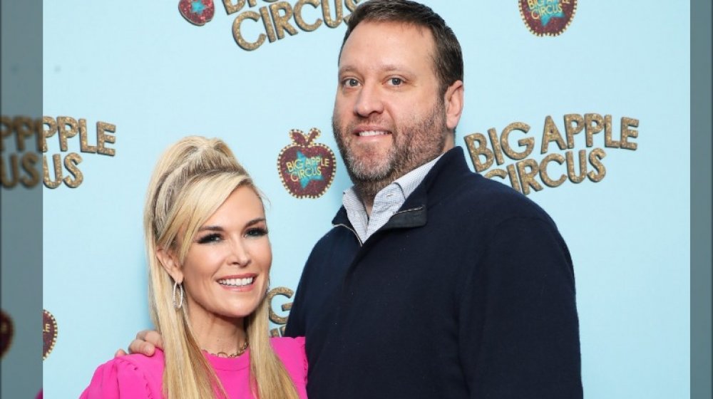 Scott Kluth with his arm around Tinsley Mortimer at the opening night of Big Apple Circus
