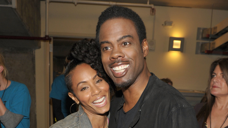 Jada Pinkett Smith and Chris Rock pose together