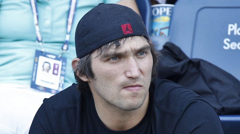 Alex Ovechkin sitting