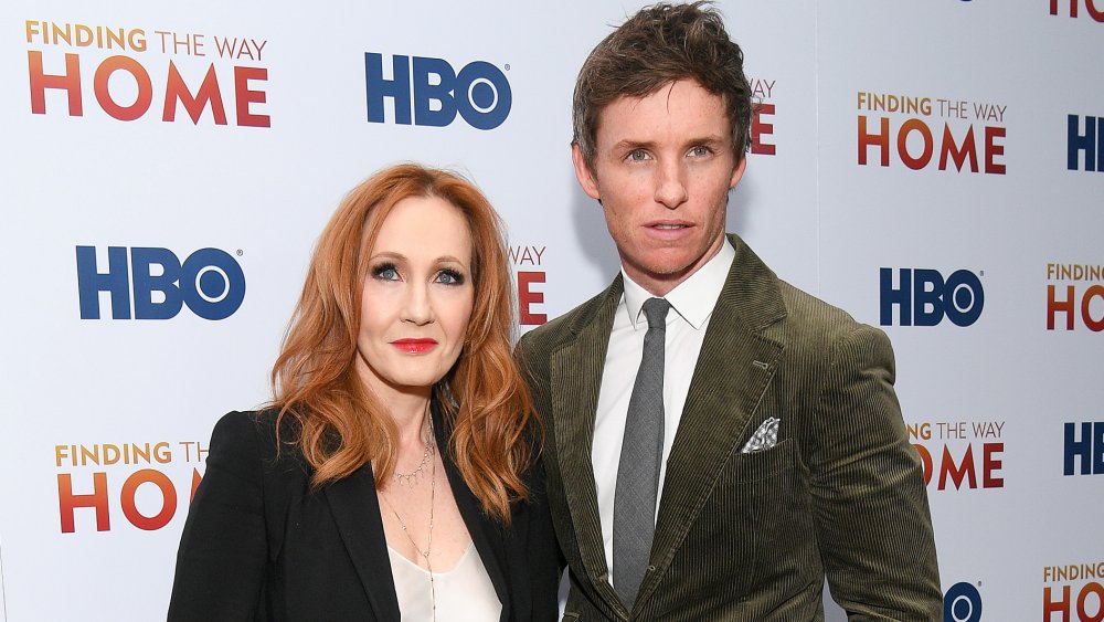 JK Rowling and Eddie Redmayne together on the red carpet 