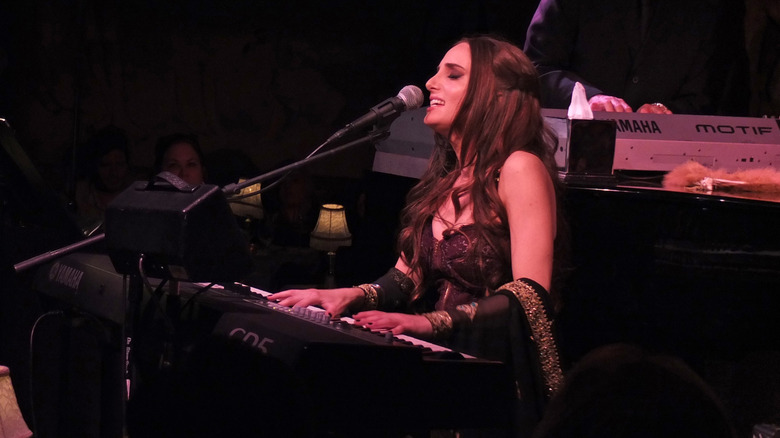 Alexa Ray Joel playing piano and singing