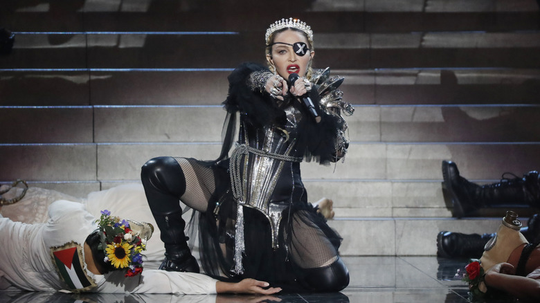 Madonna performing onstage