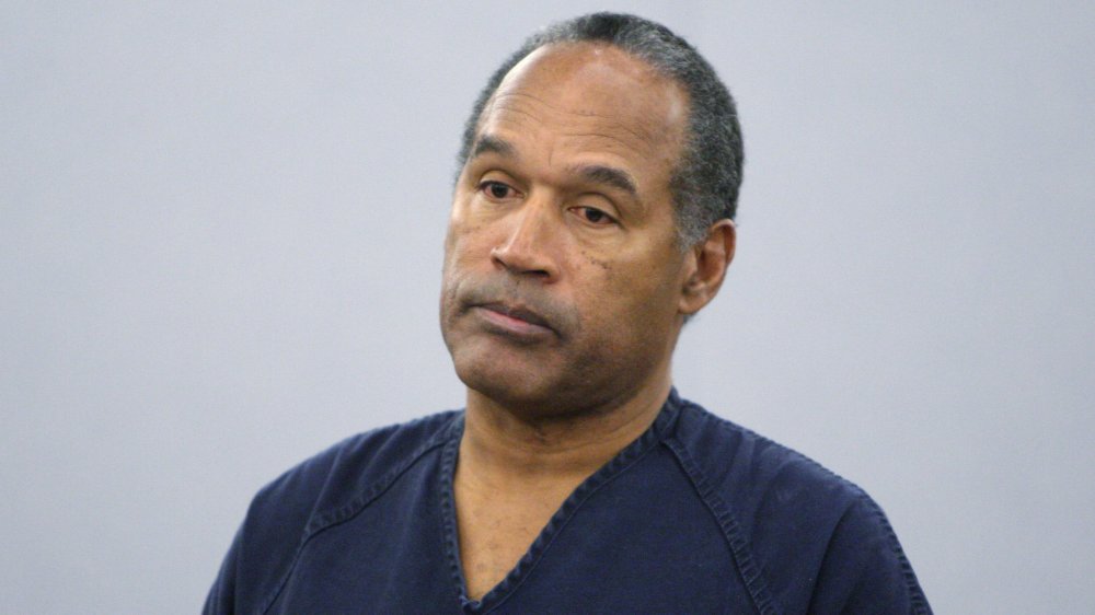 O.J. Simpson looking sad at a court appearance 