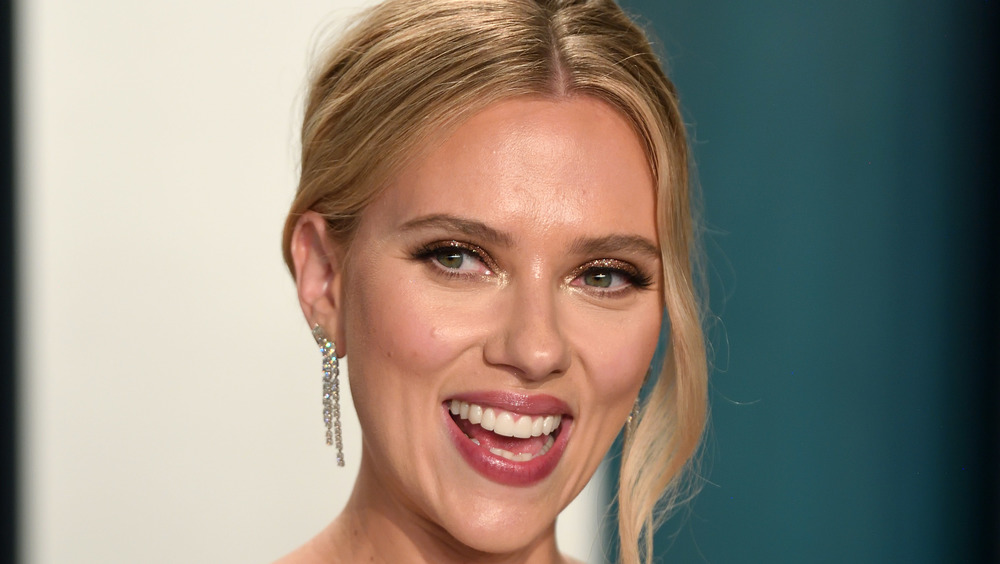 Scarlett Johansson at an Oscar party