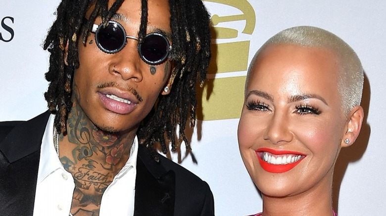 Wiz Khalifa and Amber Rose arrive at the Pre-Grammy Gala in 2017