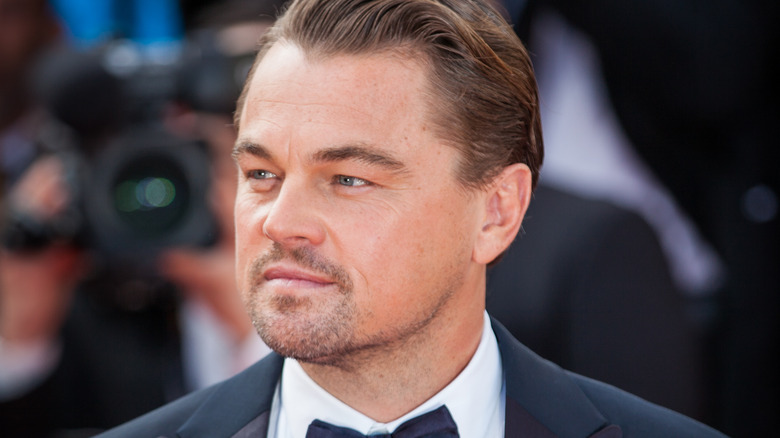 Leonardo DiCaprio looking off to the side