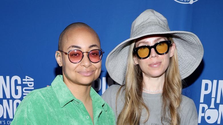 Raven-Symoné posing at an event with her wife Miranda Pearman-Maday