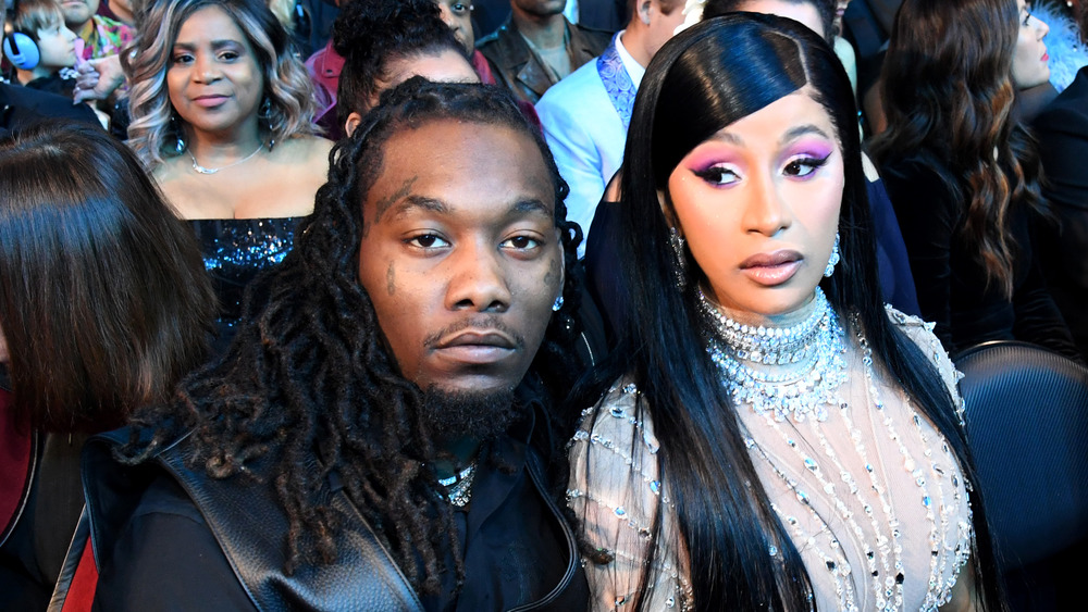 Offset and Cardi B at the Grammys