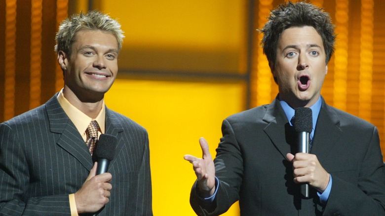 Brian Dunkleman and Ryan Seacrest hosting American Idol