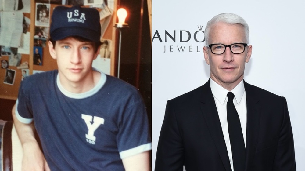 Anderson Cooper in 1987; Anderson Cooper at Billboard Women in Music 2016