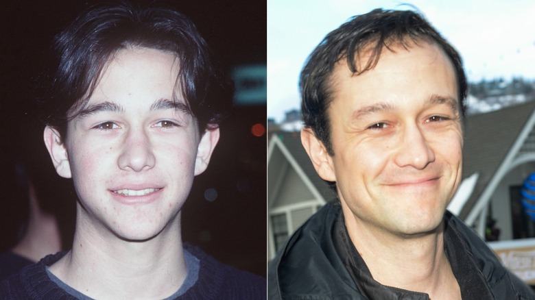 Split image of Joseph Gordon-Levitt smiling