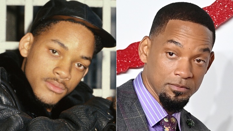 Split image of Will Smith posing