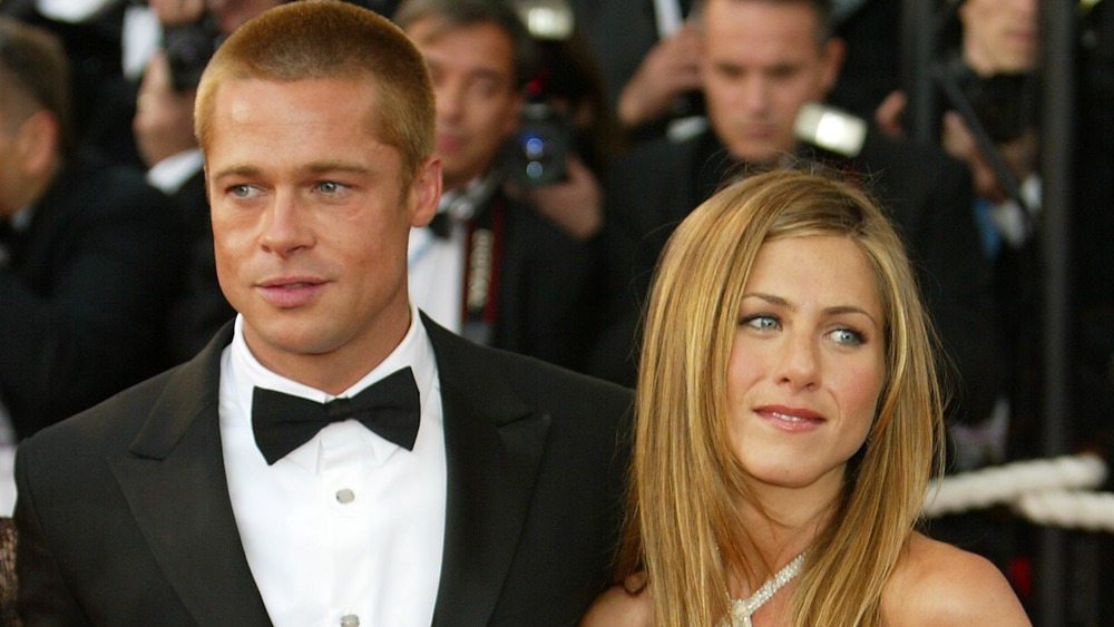 Brad Pitt and Jennifer Aniston on red carpet