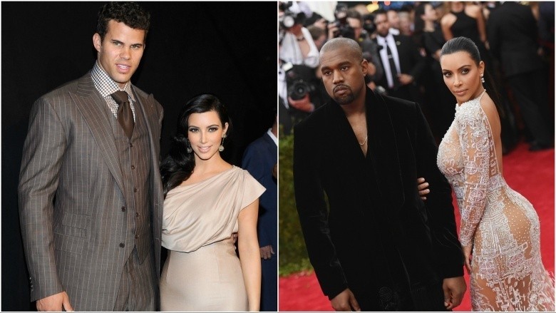 Kris Humphries and Kim Kardashian, Kanye West and Kim Kardashian