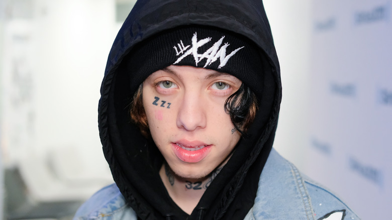 Lil Xan wearing a hoodie