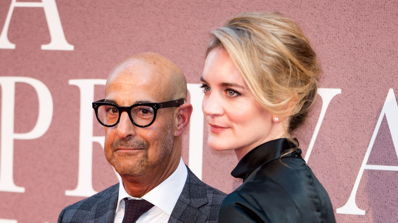 Stanley Tucci with wife Felicity Blunt