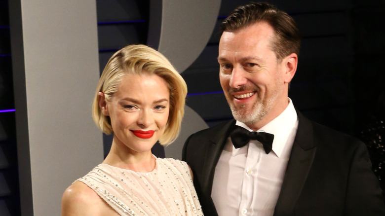 Jaime King and Kyle Newman on the red carpet