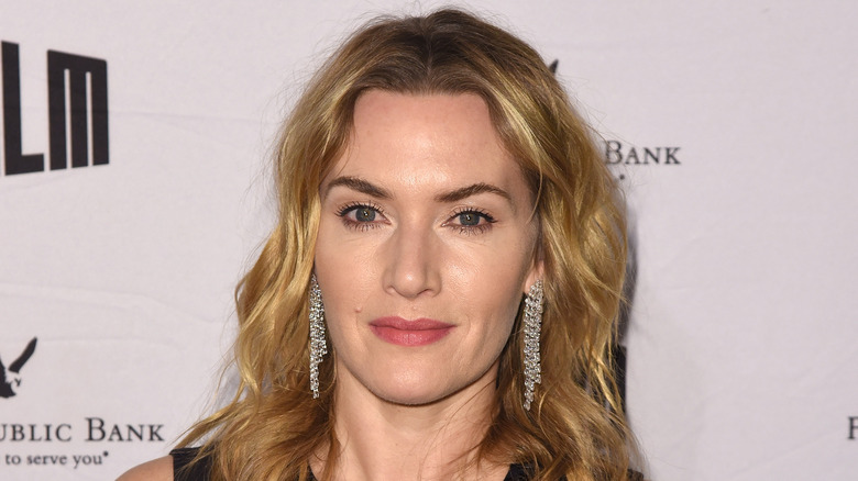 Kate Winslet in diamond earrings 