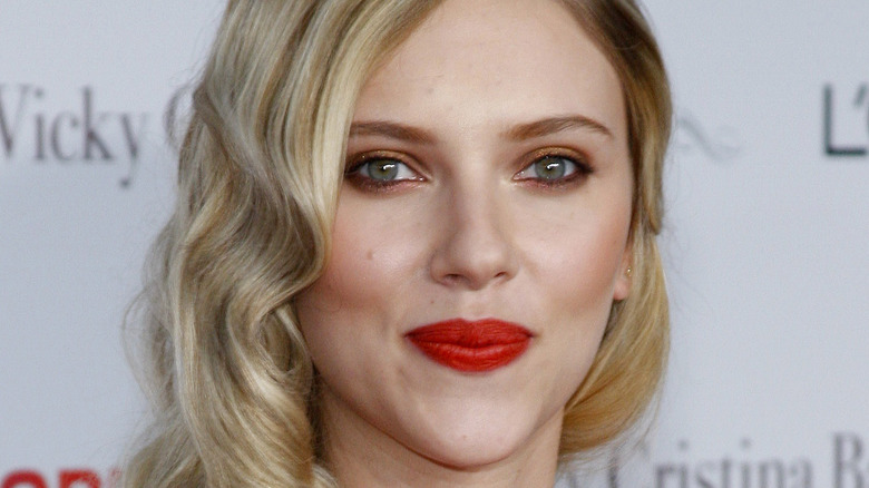 Scarlett Johansson in red lipstick