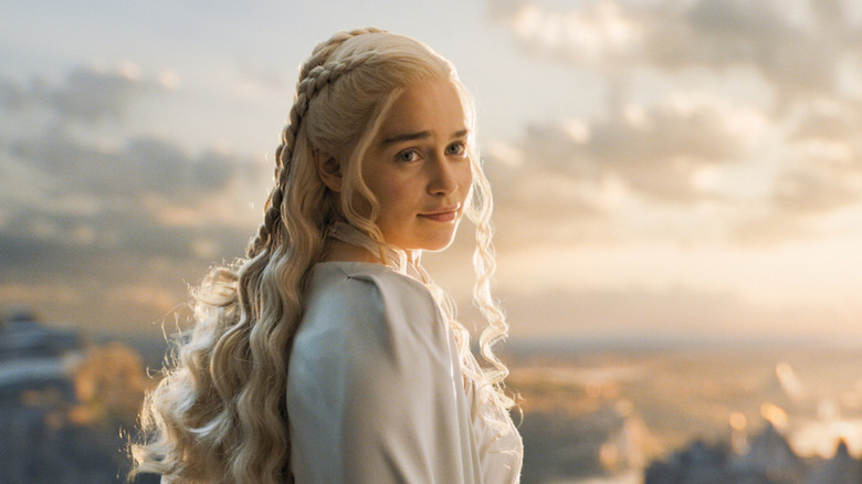 Daenerys Targaryen looking amused