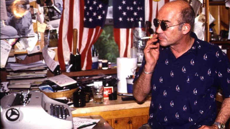 Hunter S. Thompson smoking