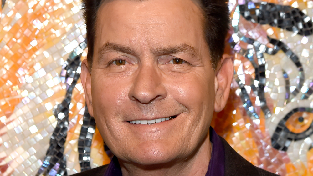 Charlie Sheen with a half-smile