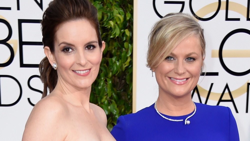 Tina Fey and Amy Poehler posing together