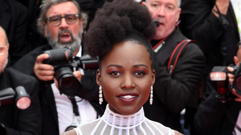 Lupita Nyong'o on the red carpet in 2018