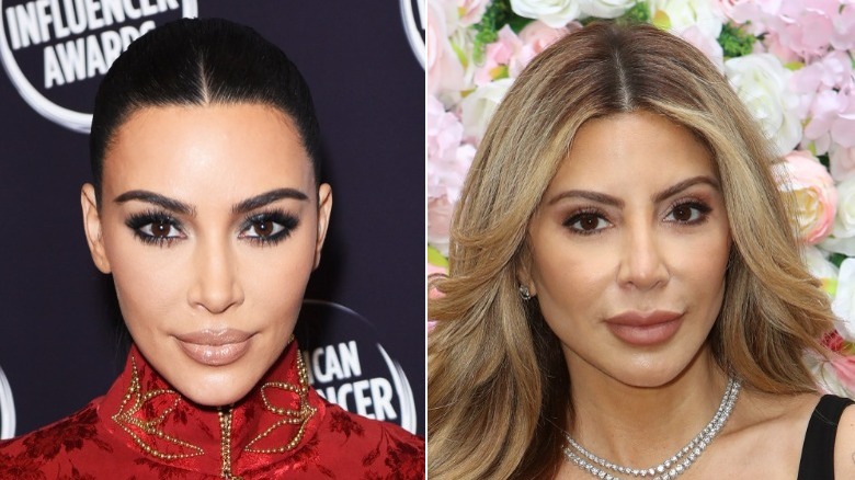 Kim Kardashian and Larsa Pippen at separate events