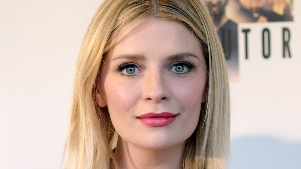 Mischa Barton looking directly at camera