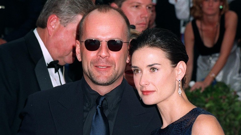 Bruce Willis and Demi Moore on a red carpet