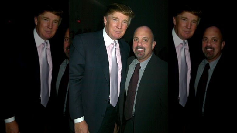 Donald Trump, Billy Joel posing