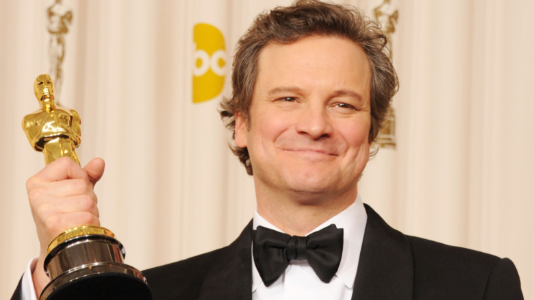 Colin Firth with his Oscar win