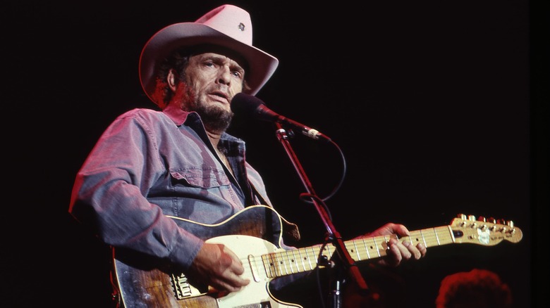 Merle Haggard performing