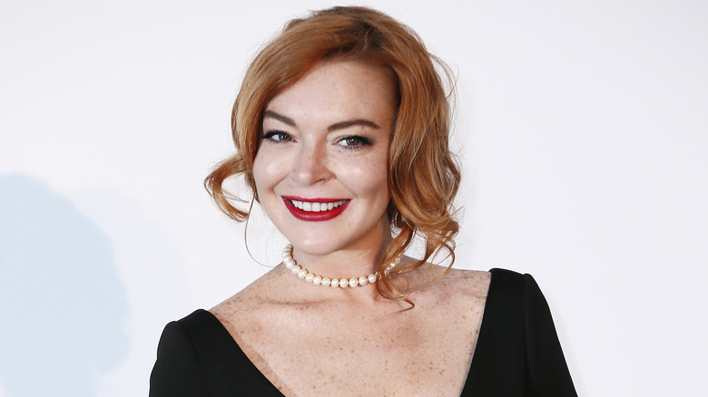 Lindsay Lohan smiling