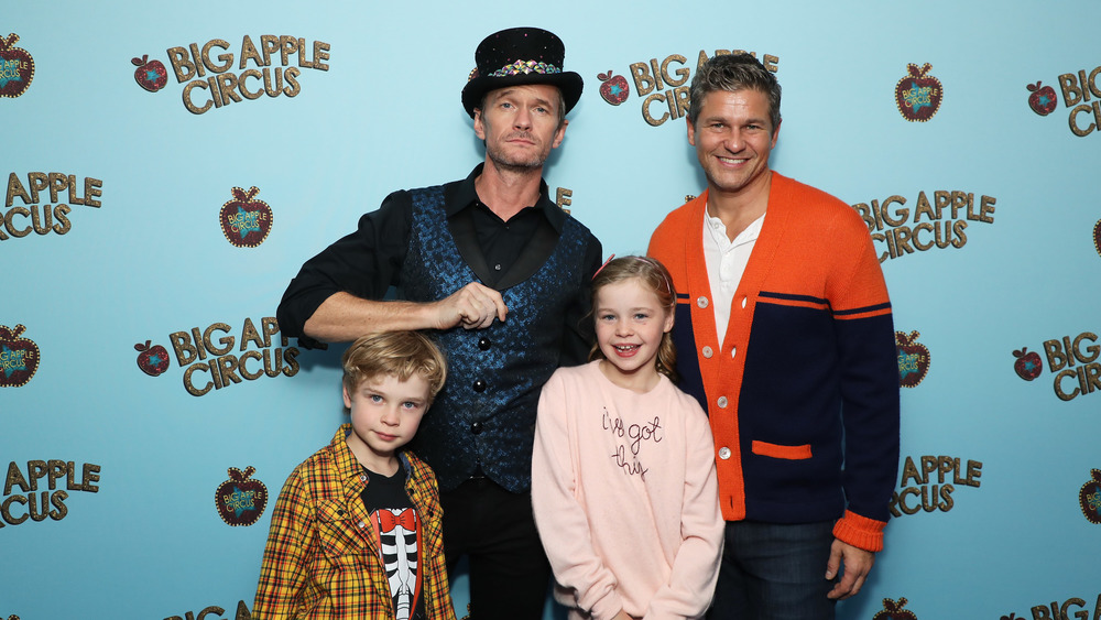 Neil Patrick Harris and David Burtka with their kids