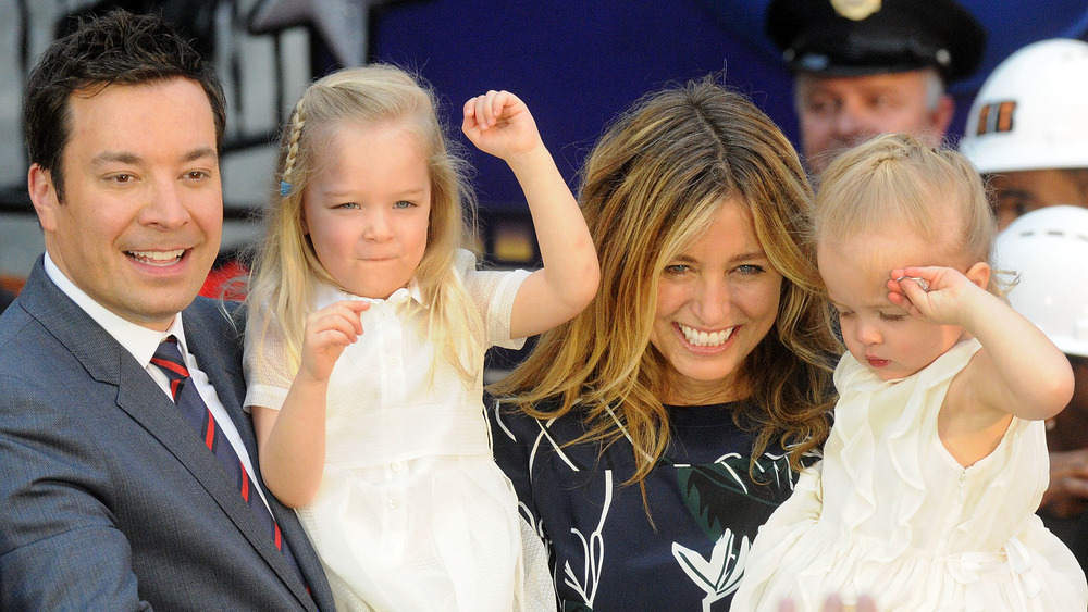 Jimmy Fallon with his family