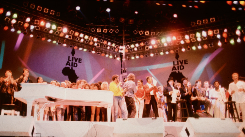 Finale of Live Aid benefit concert