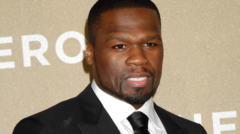 50 Cent smiling red carpet