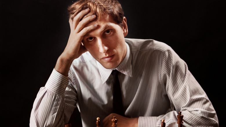 Bobby Fischer playing chess 