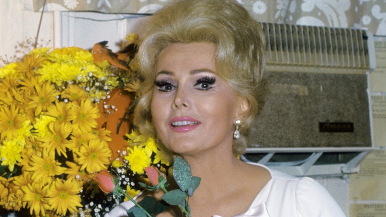 Zsa Zsa Gabor smiling 