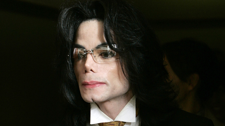 Michael Jackson looking sad