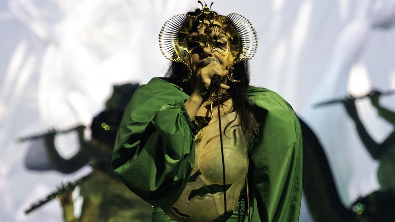 Bjork performing