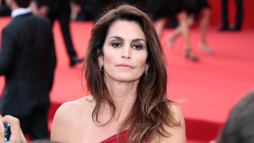 Serious looking Cindy Crawford