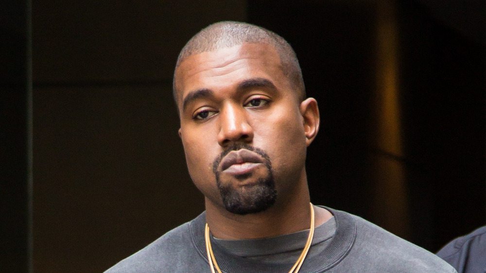 Kanye West looking upset