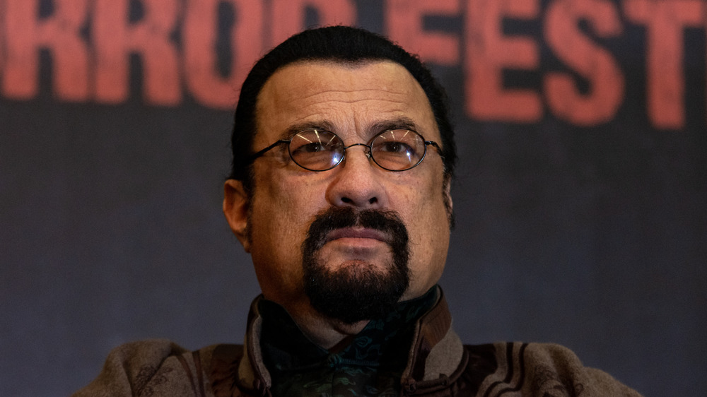 Steven Seagal with serious face